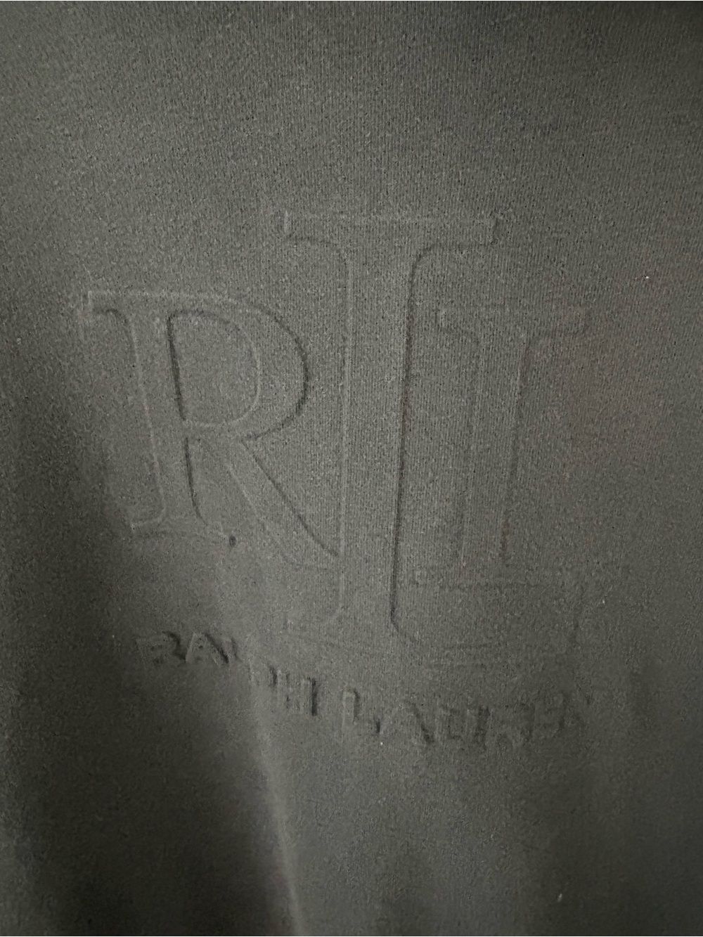 Ralph Lauren Navy RLL Embossed Hoodie. Size Medium. - Picture 2 of 10